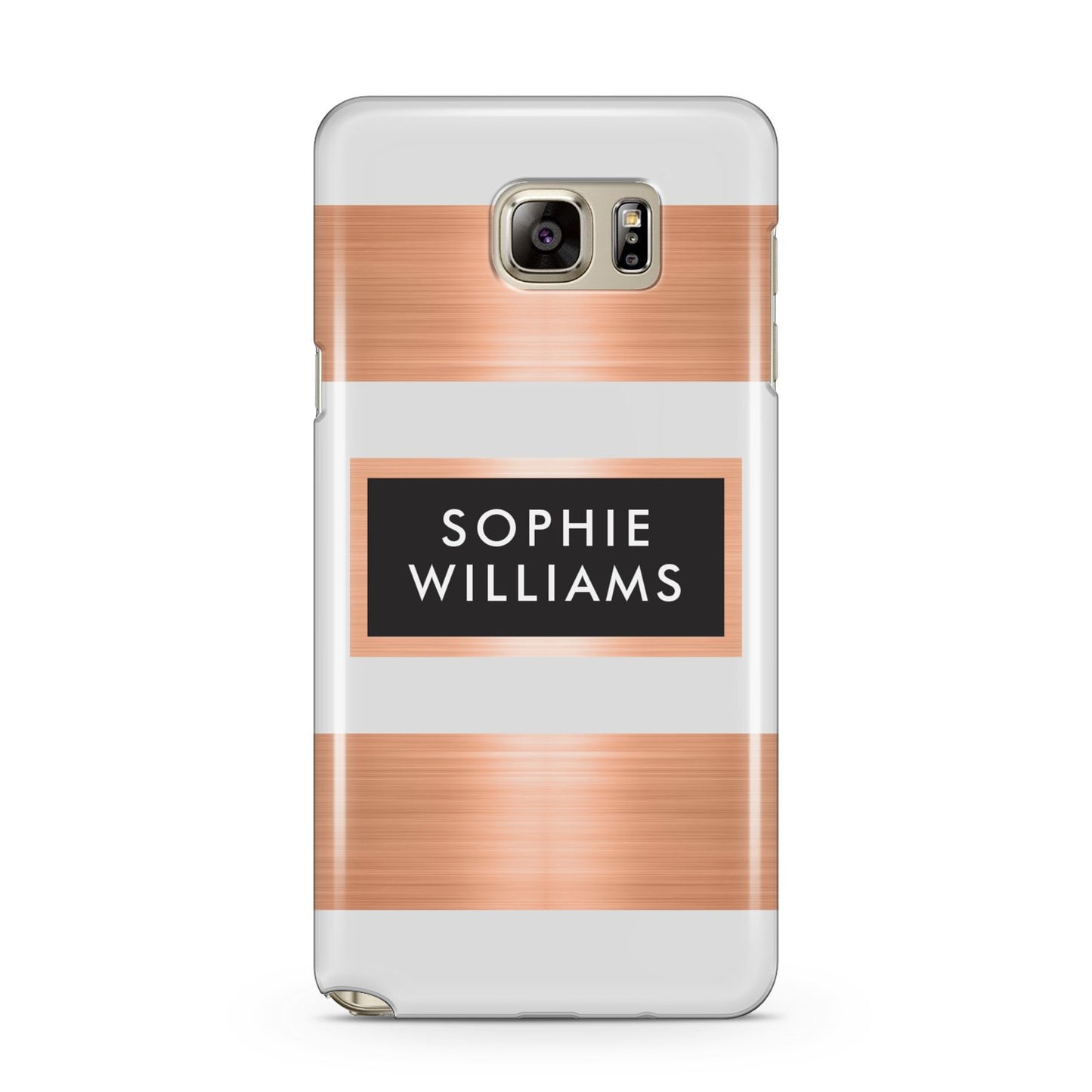 Personalised Rose Gold Name Text Initials Samsung Galaxy Note 5 Case