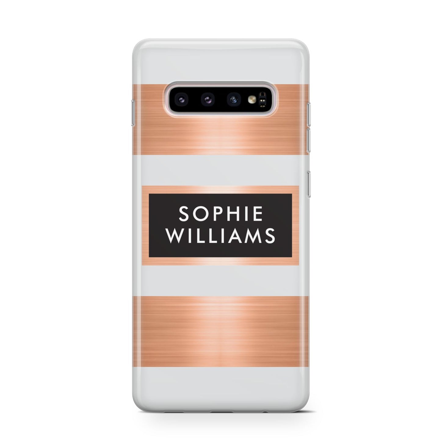 Personalised Rose Gold Name Text Initials Samsung Galaxy S10 Case