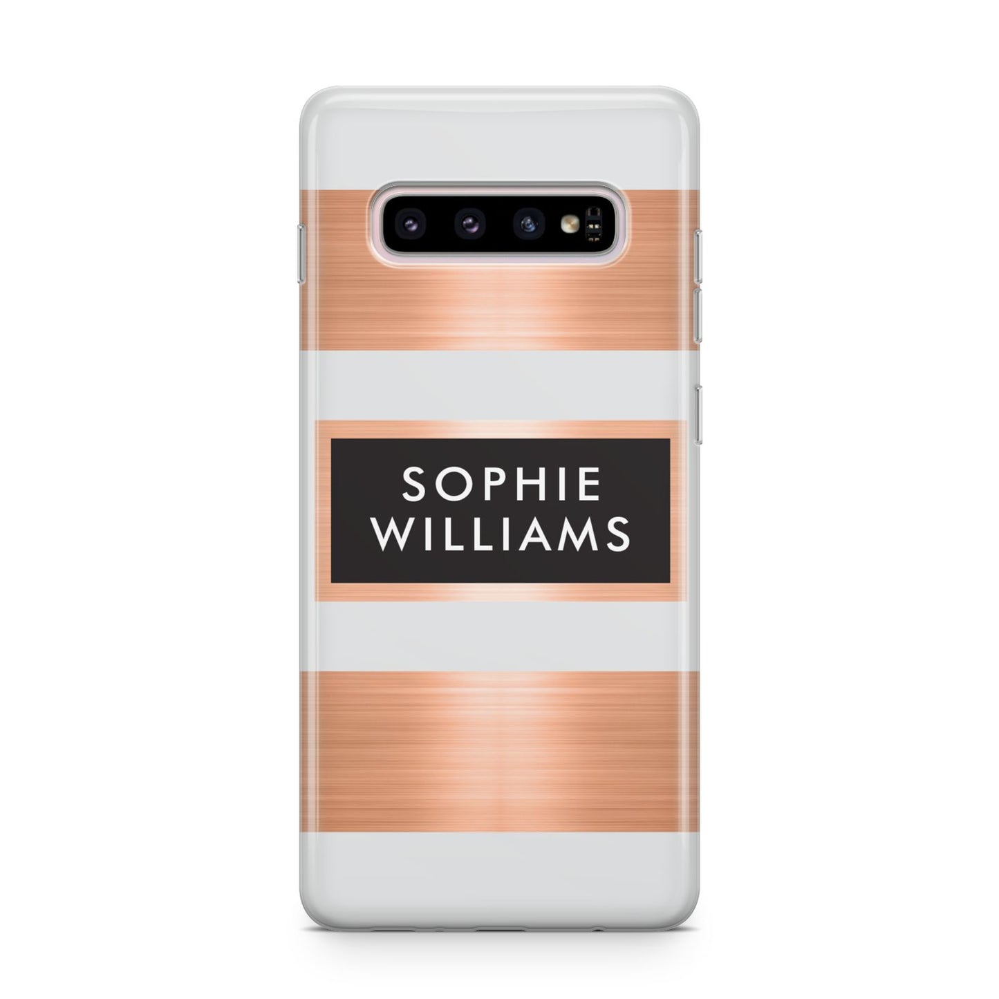 Personalised Rose Gold Name Text Initials Samsung Galaxy S10 Plus Case