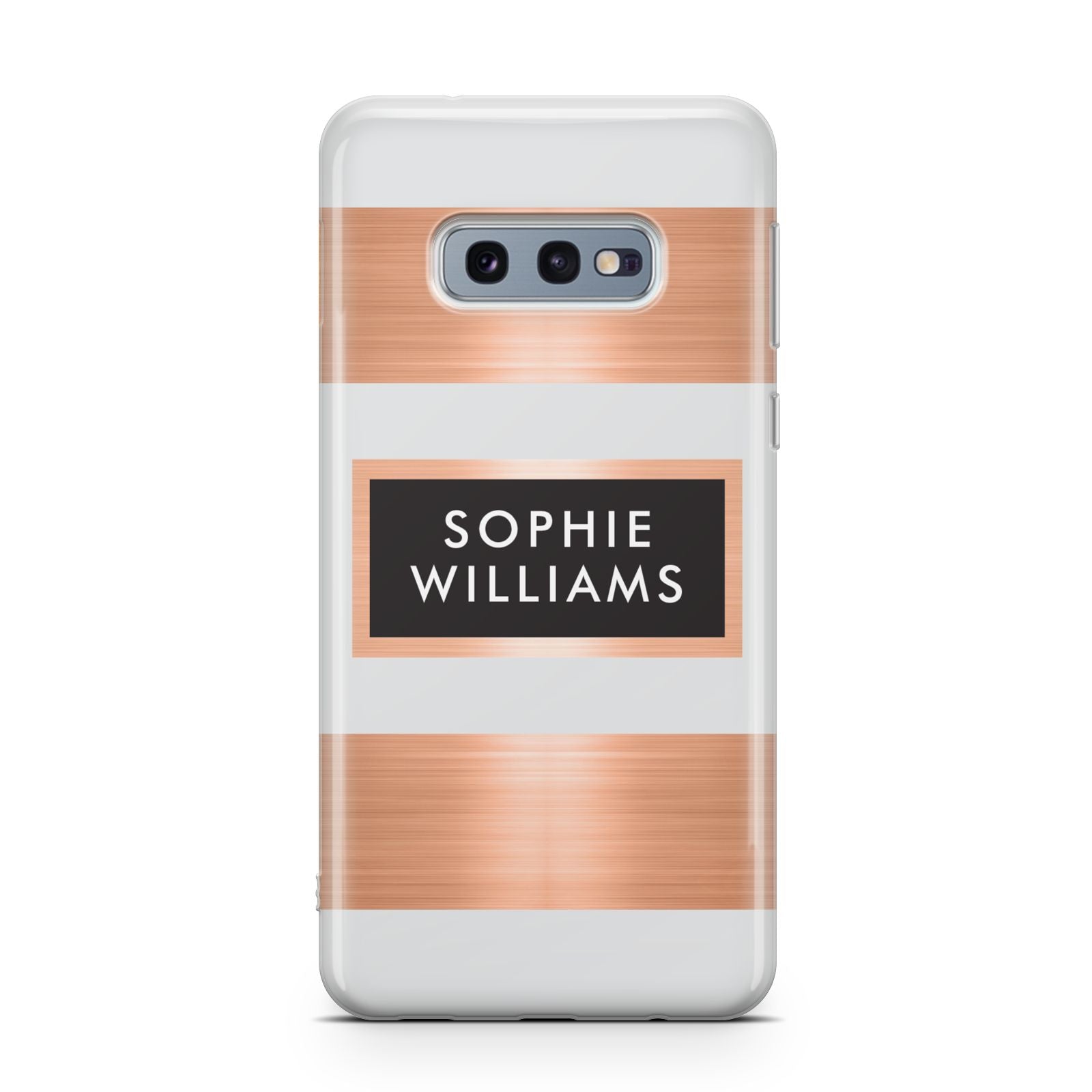 Personalised Rose Gold Name Text Initials Samsung Galaxy S10E Case