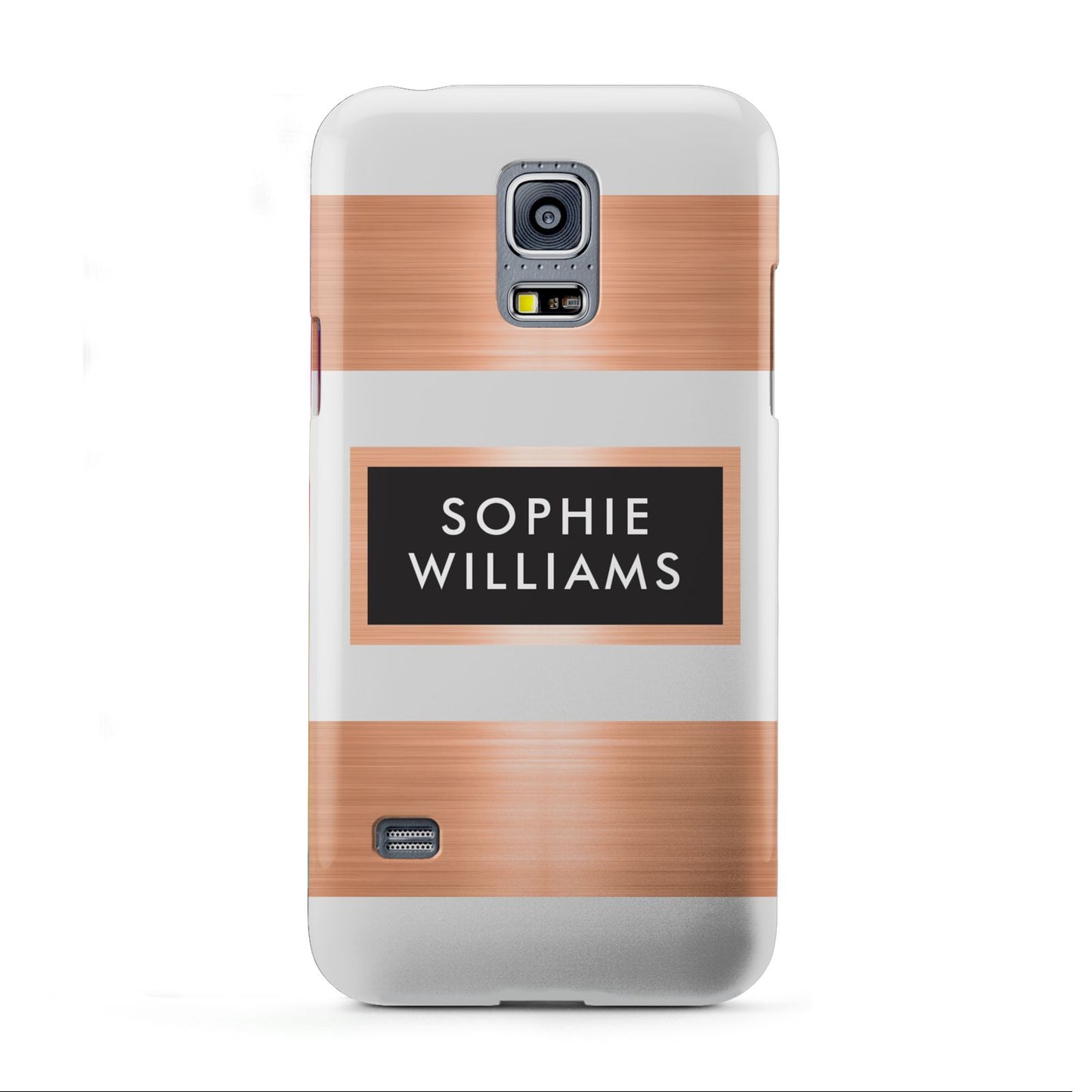 Personalised Rose Gold Name Text Initials Samsung Galaxy S5 Mini Case