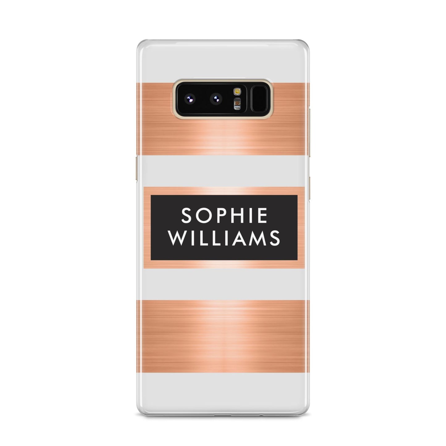 Personalised Rose Gold Name Text Initials Samsung Galaxy S8 Case