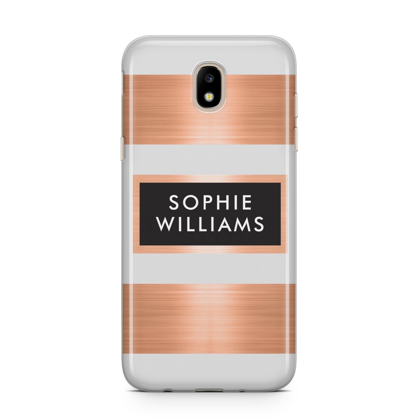 Personalised Rose Gold Name Text Initials Samsung J5 2017 Case