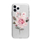 Personalised Rose with Name Apple iPhone 11 Pro in Silver with Bumper Case