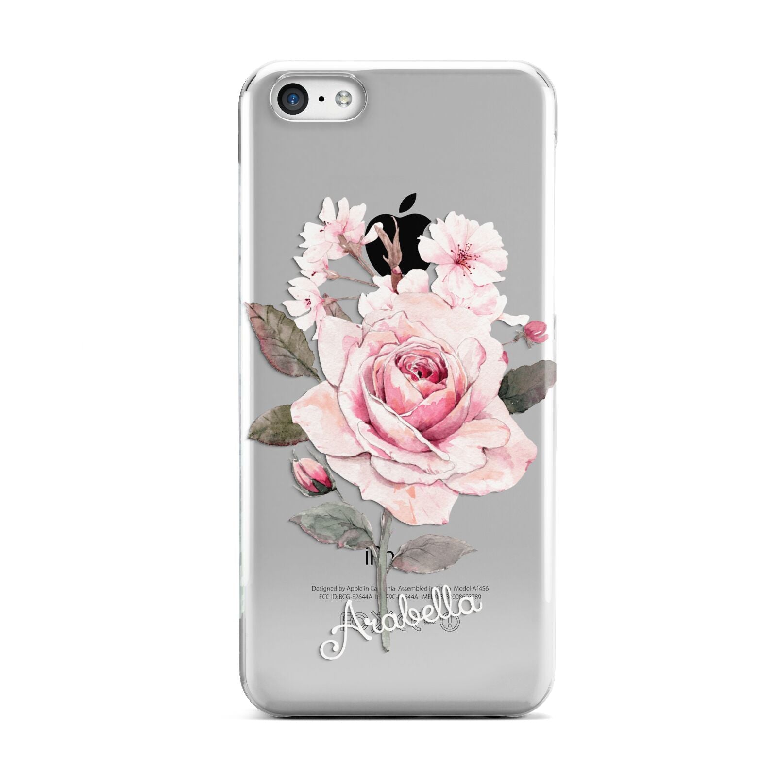 Personalised Rose with Name Apple iPhone 5c Case