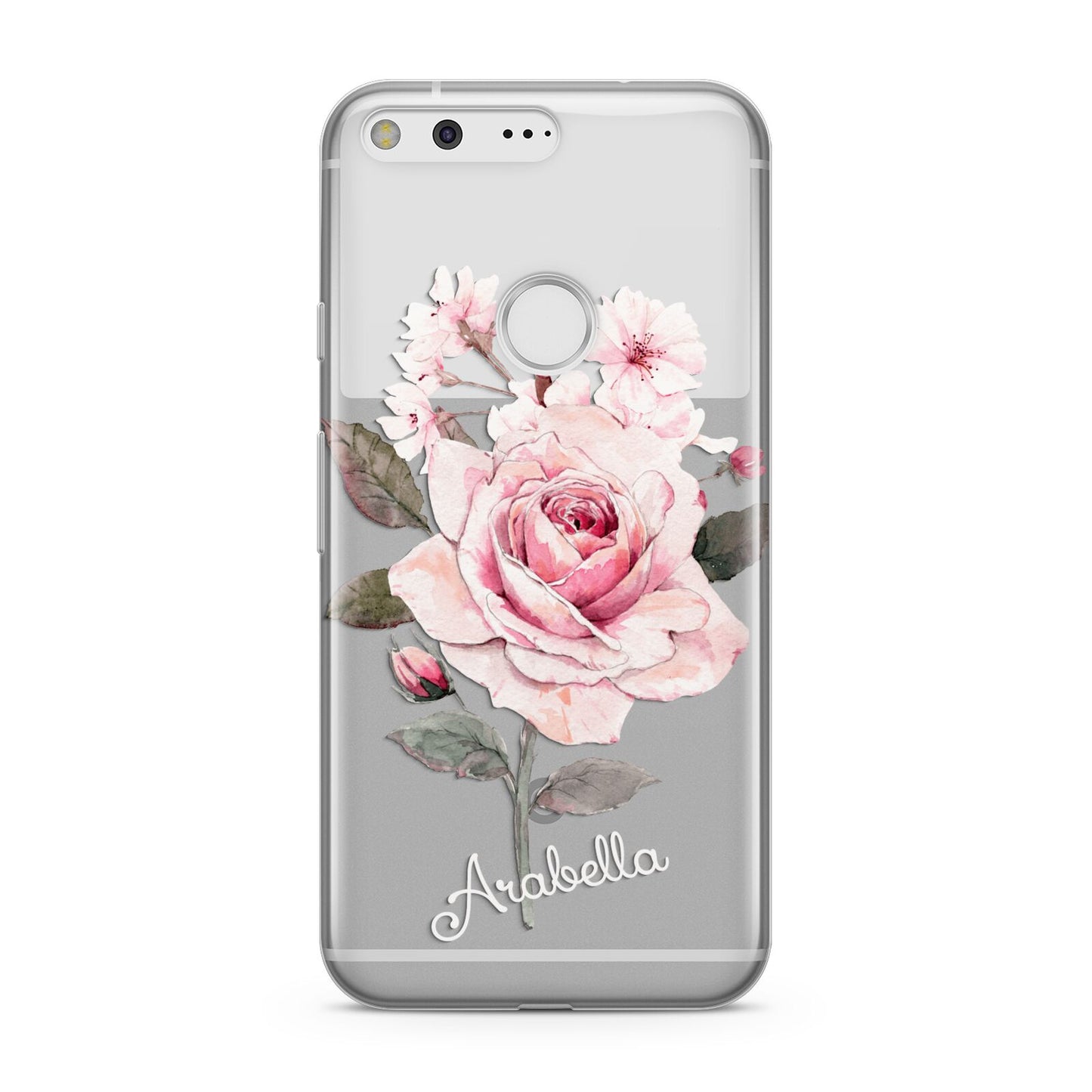 Personalised Rose with Name Google Pixel Case