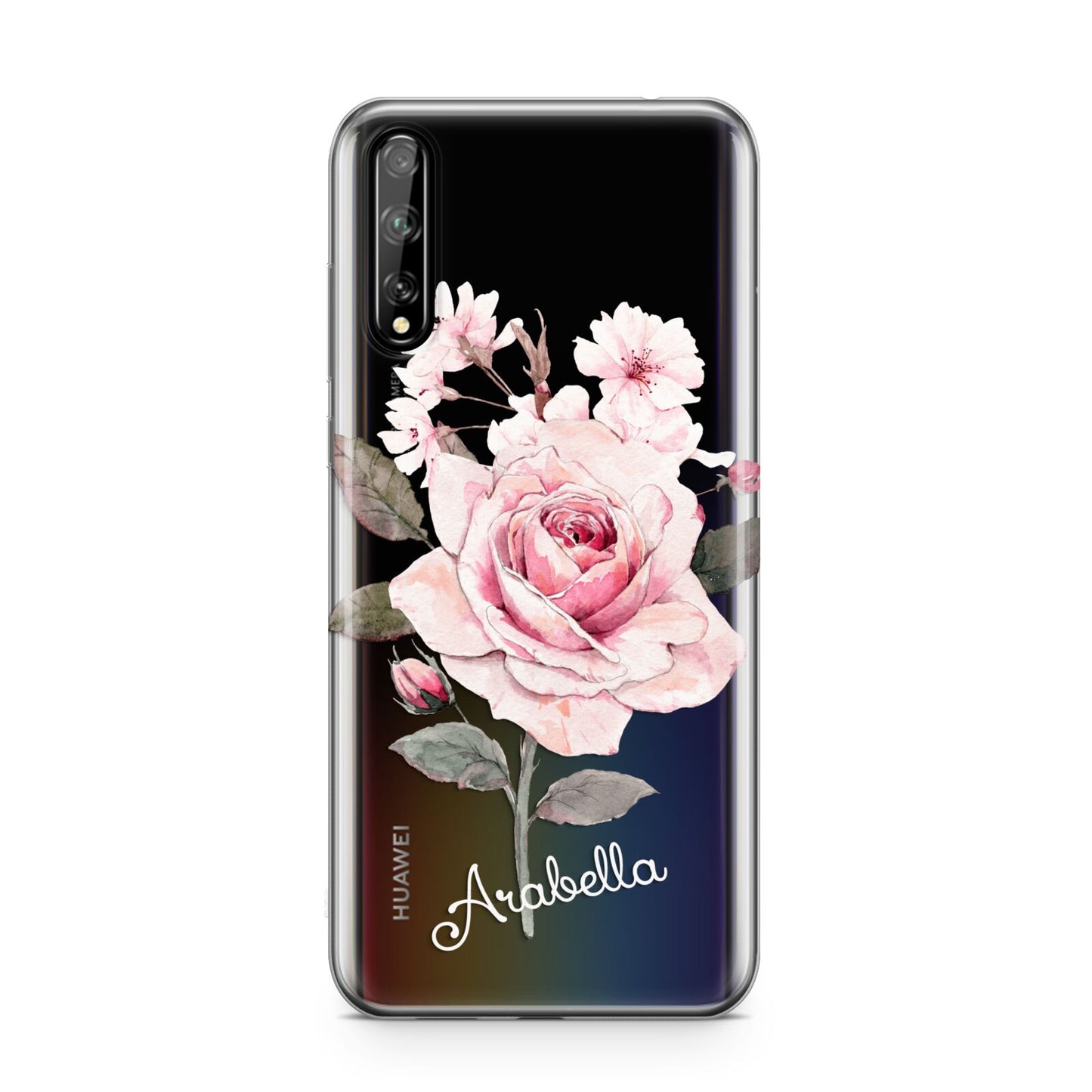 Personalised Rose with Name Huawei Enjoy 10s Phone Case