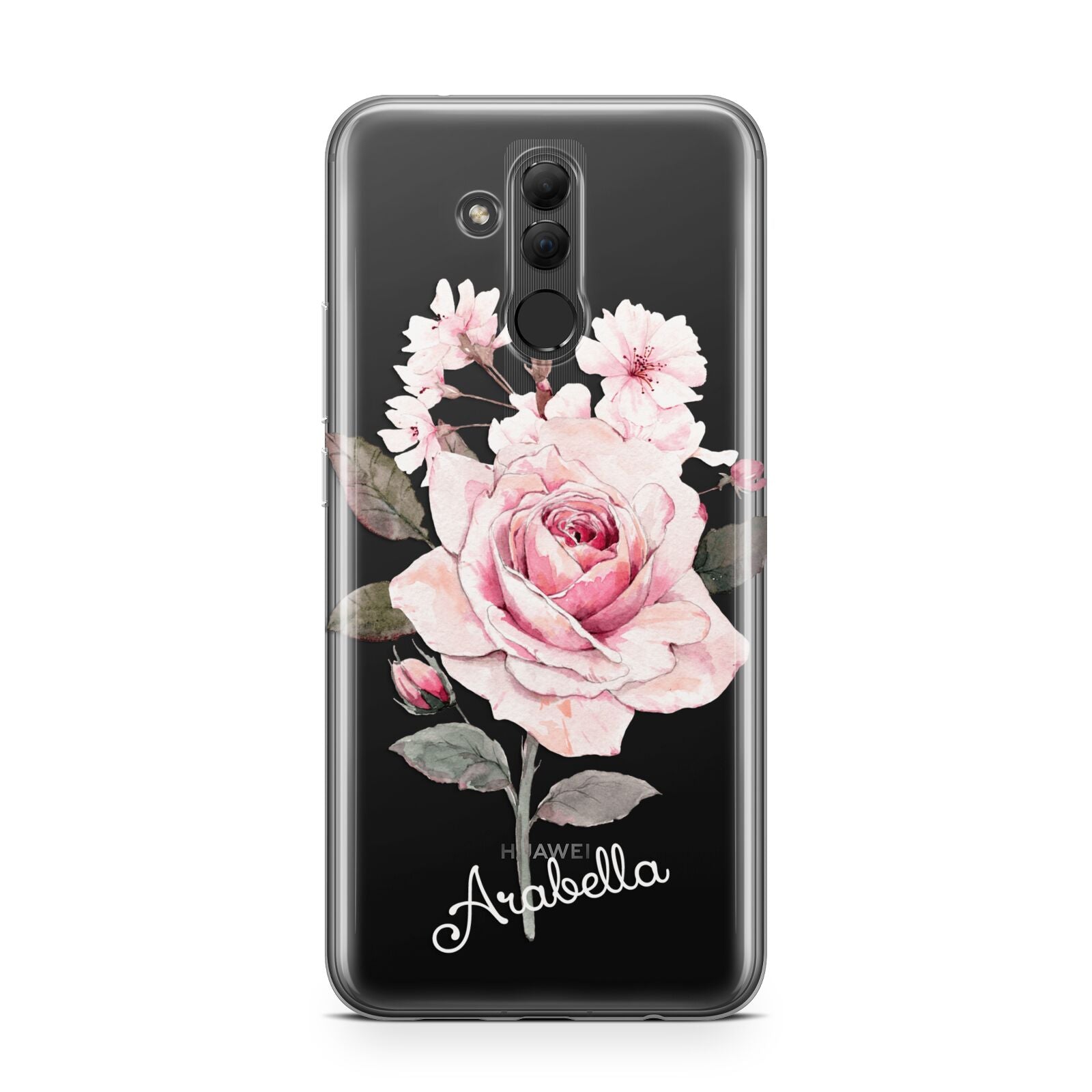 Personalised Rose with Name Huawei Mate 20 Lite