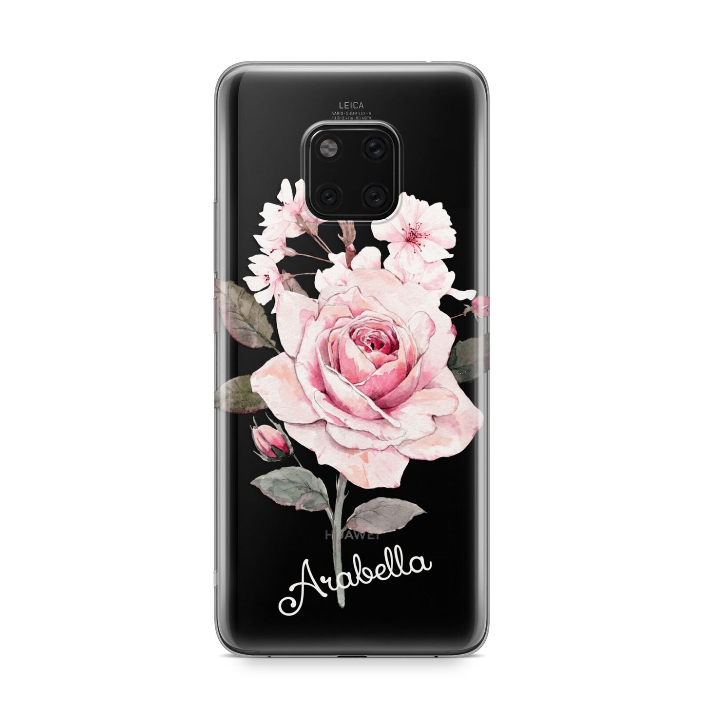 Personalised Rose with Name Huawei Mate 20 Pro Phone Case