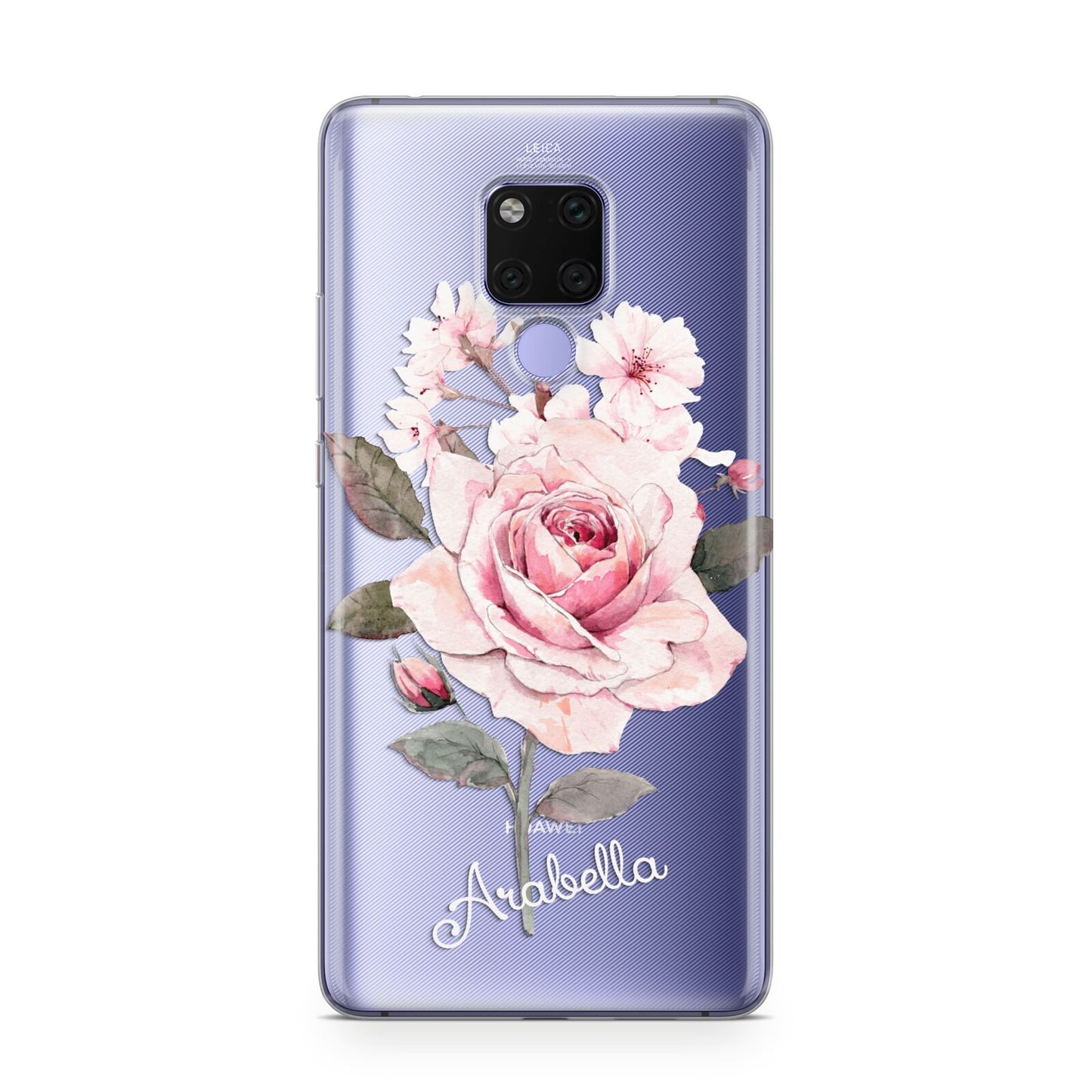 Personalised Rose with Name Huawei Mate 20X Phone Case