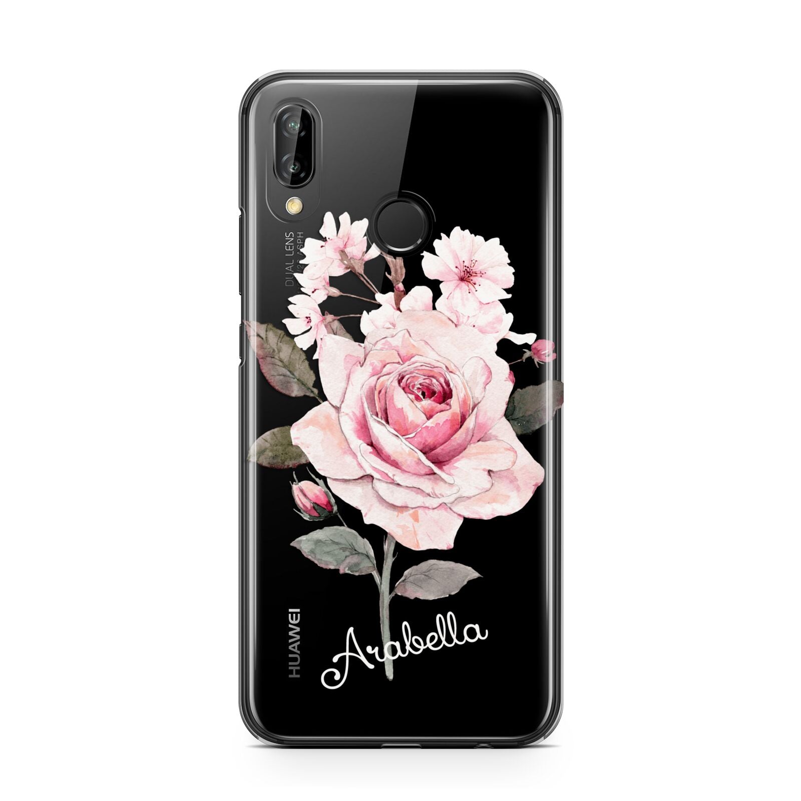 Personalised Rose with Name Huawei P20 Lite Phone Case