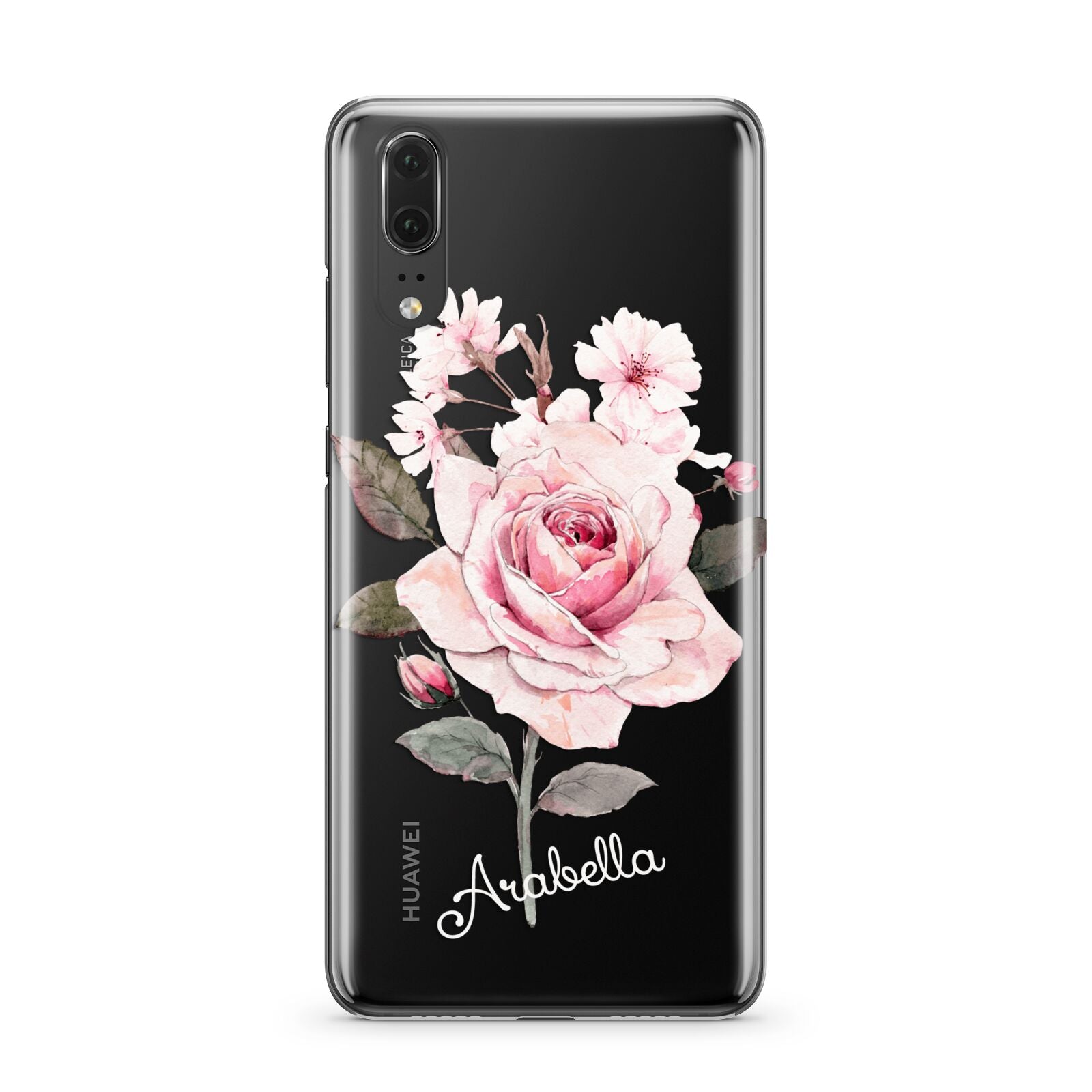 Personalised Rose with Name Huawei P20 Phone Case