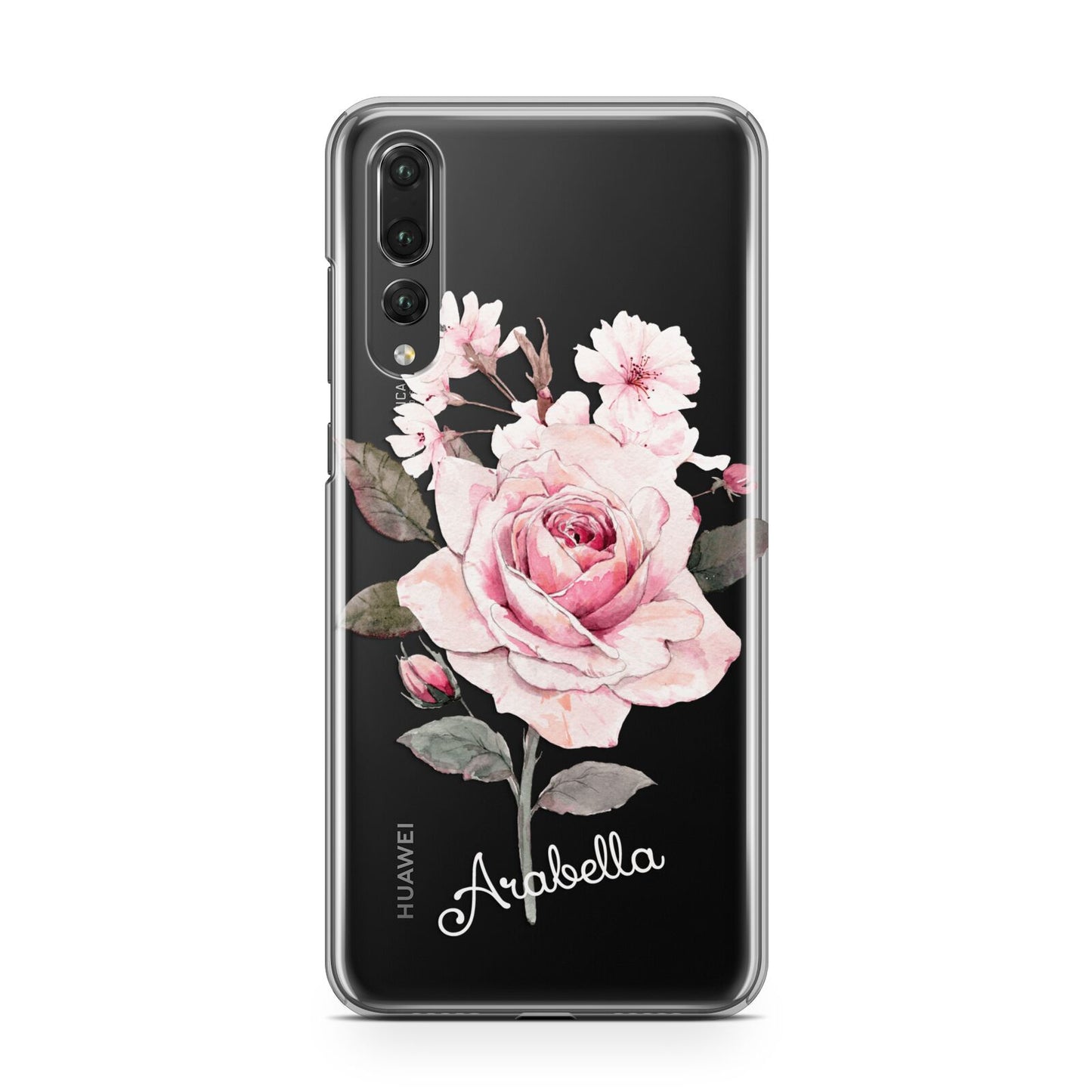 Personalised Rose with Name Huawei P20 Pro Phone Case