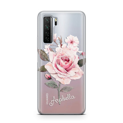 Personalised Rose with Name Huawei P40 Lite 5G Phone Case