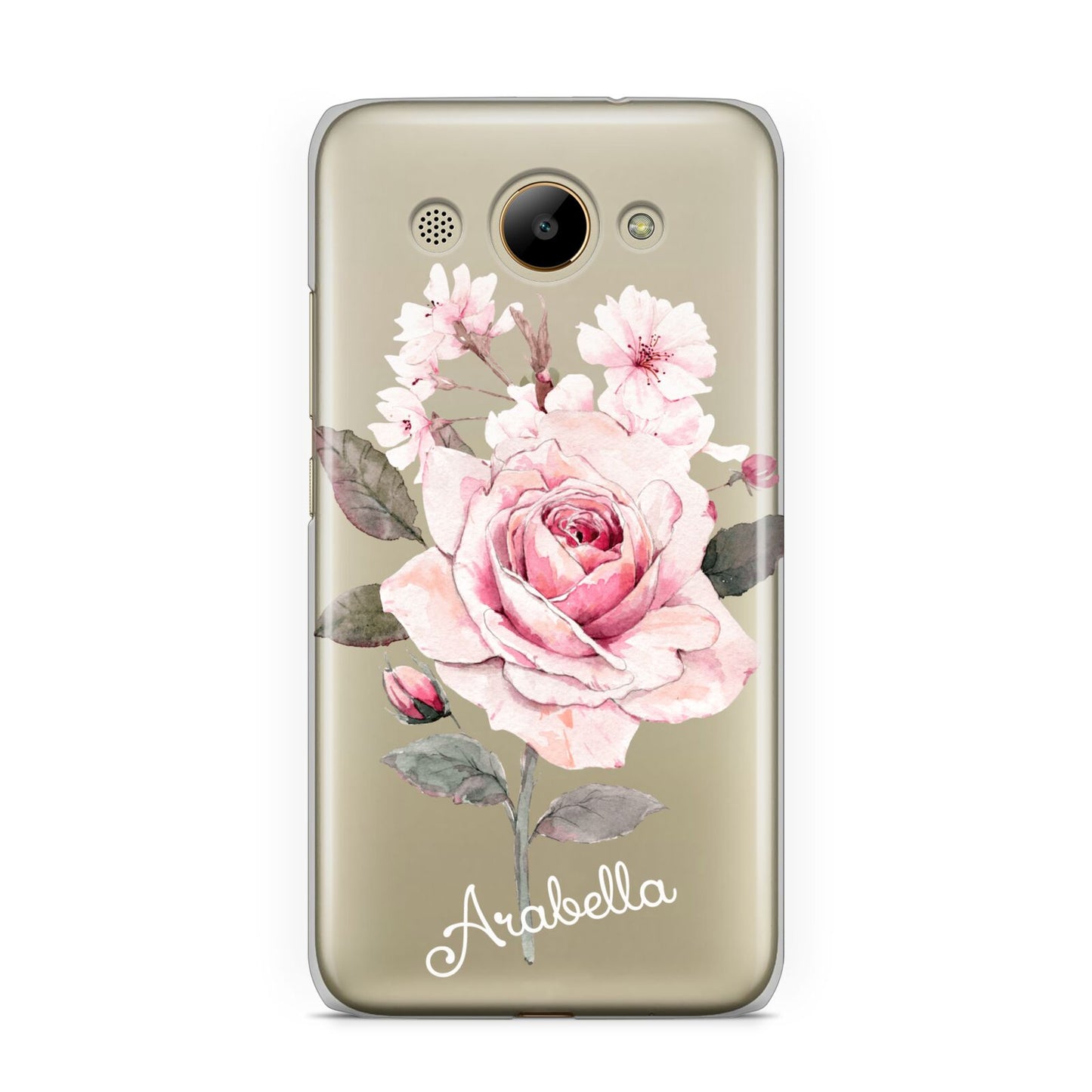 Personalised Rose with Name Huawei Y3 2017