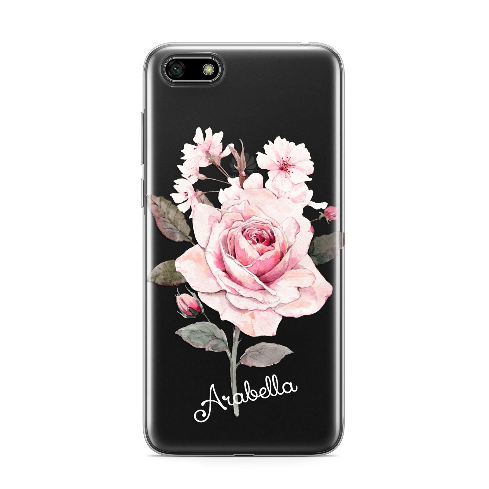 Personalised Rose with Name Huawei Y5 Prime 2018 Phone Case