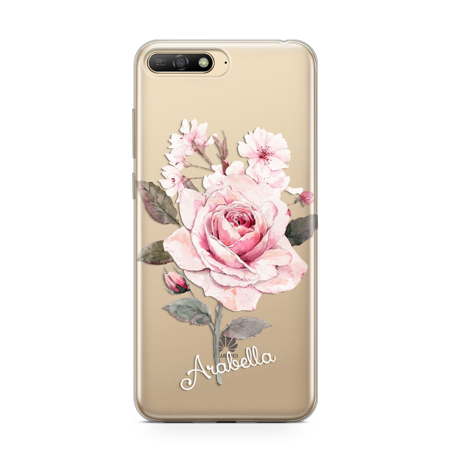 Personalised Rose with Name Huawei Y6 2018