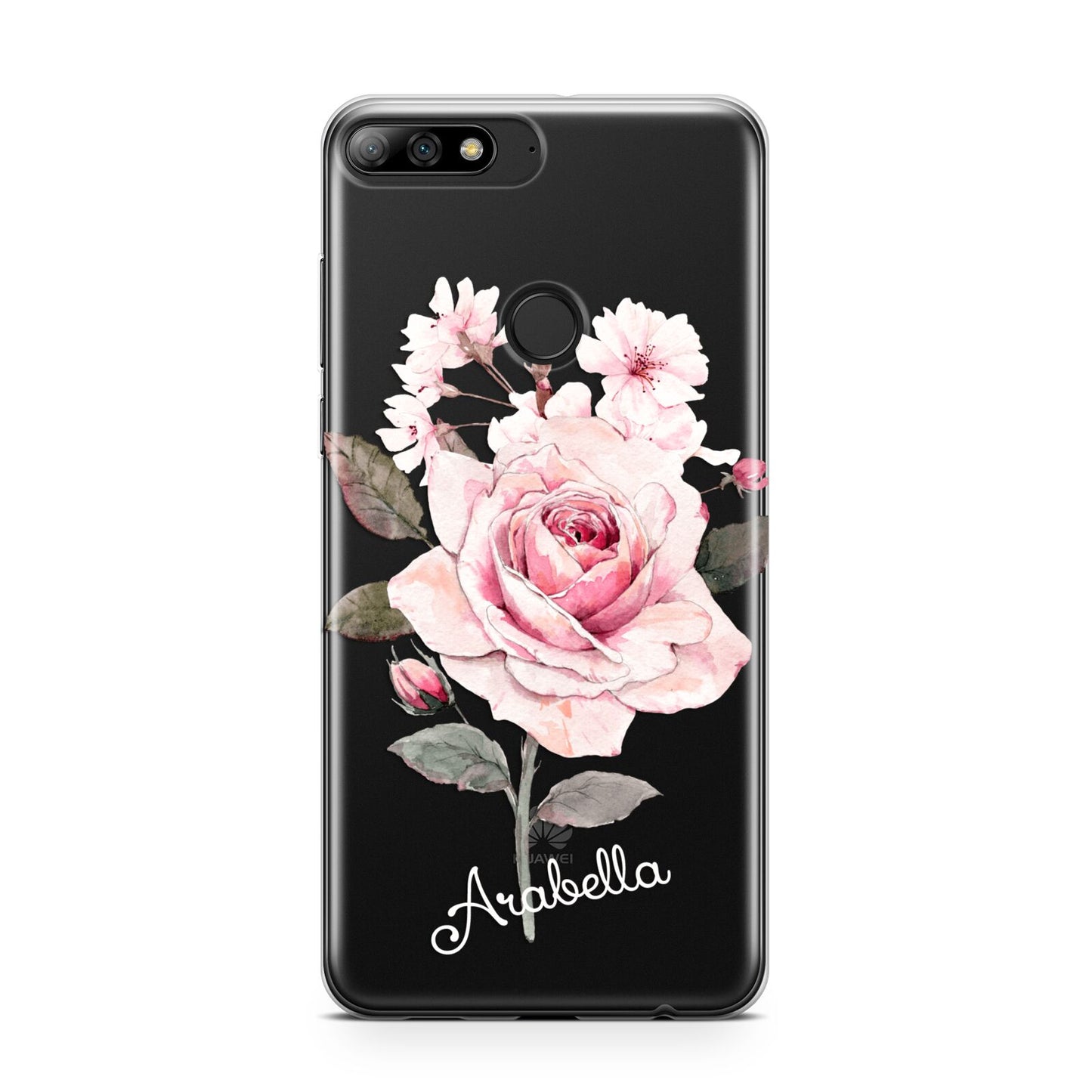 Personalised Rose with Name Huawei Y7 2018