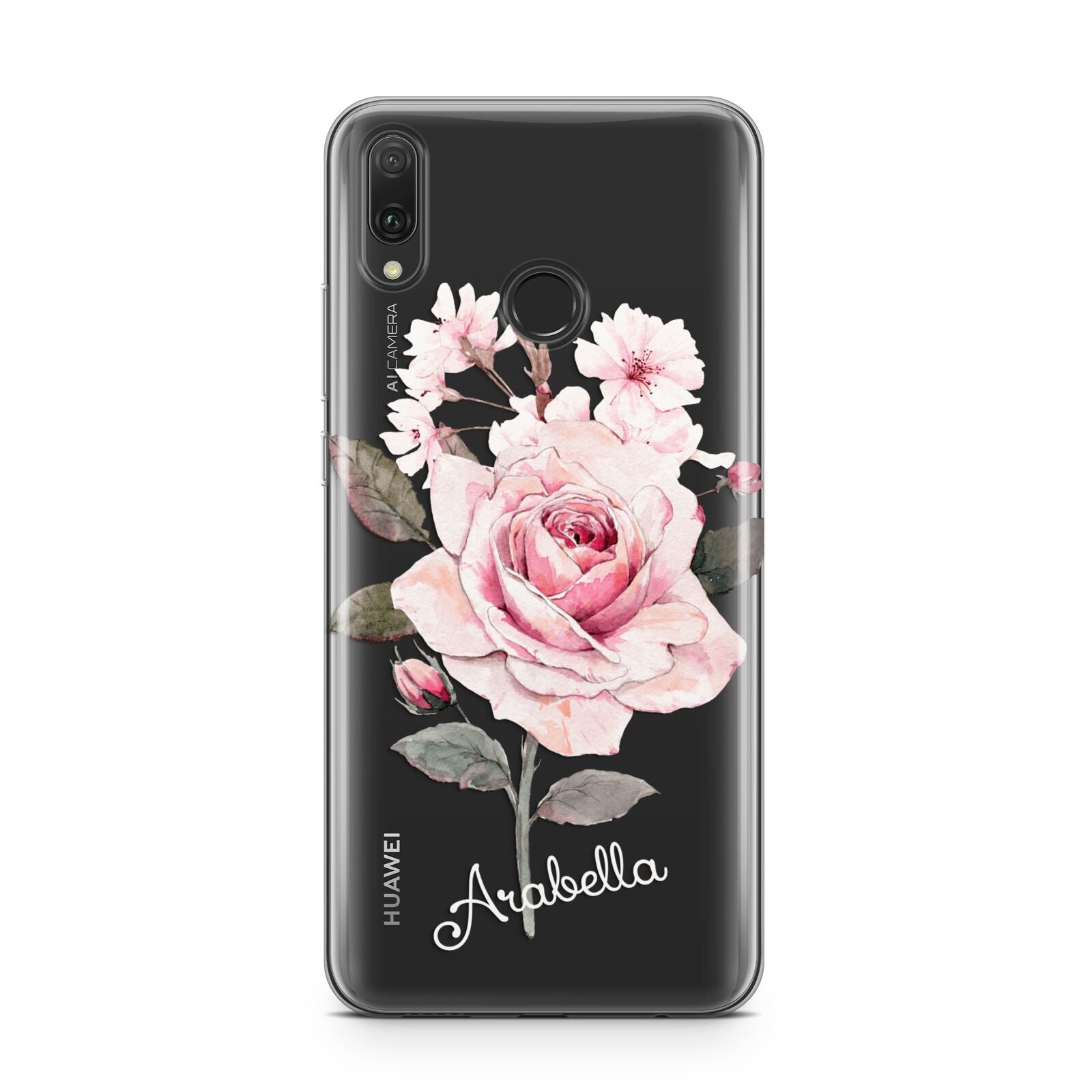 Personalised Rose with Name Huawei Y9 2019