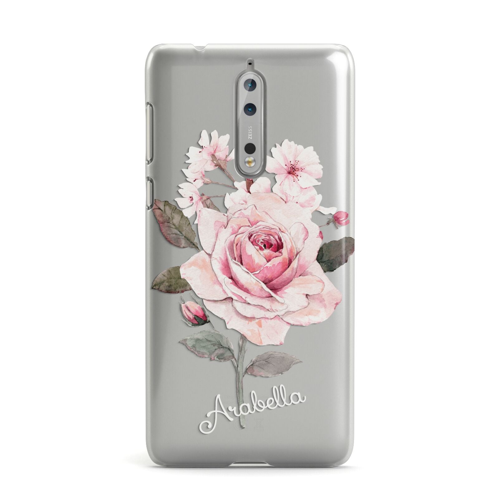 Personalised Rose with Name Nokia Case