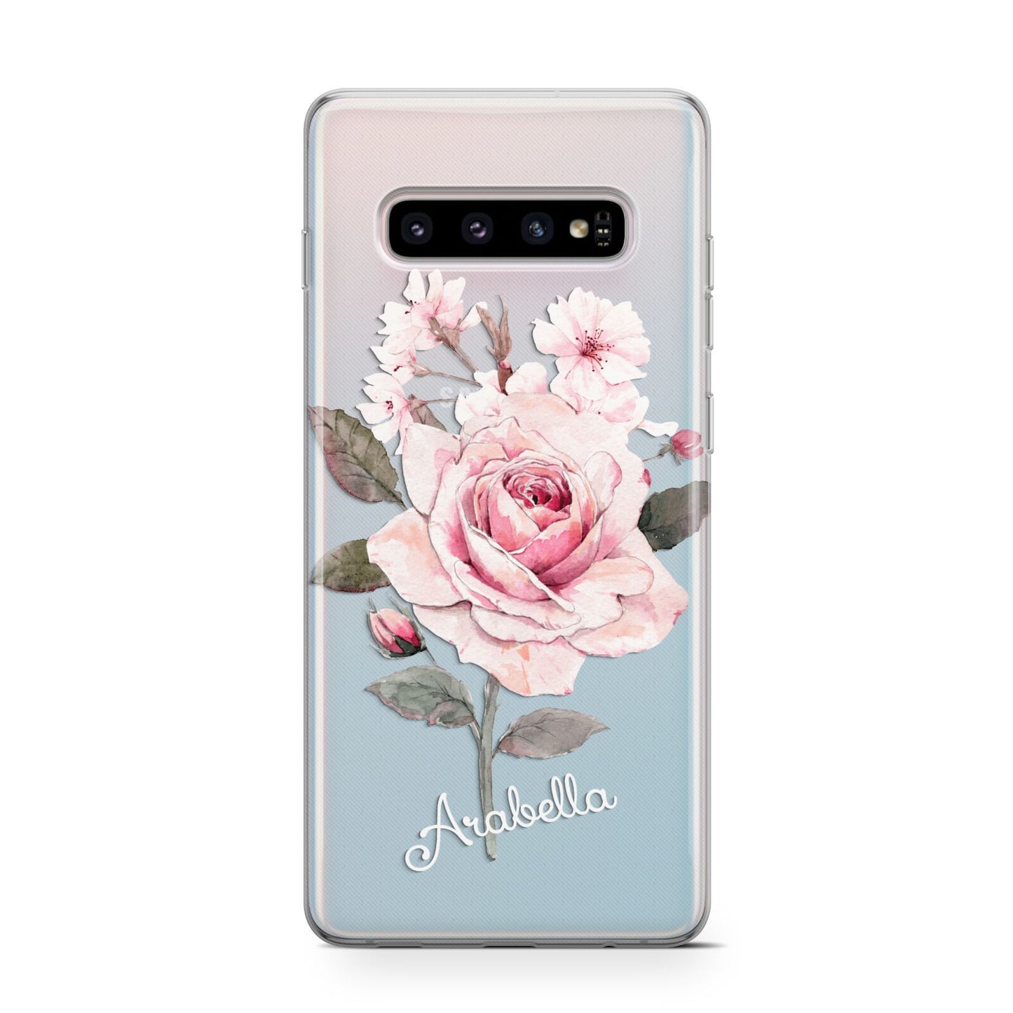 Personalised Rose with Name Protective Samsung Galaxy Case