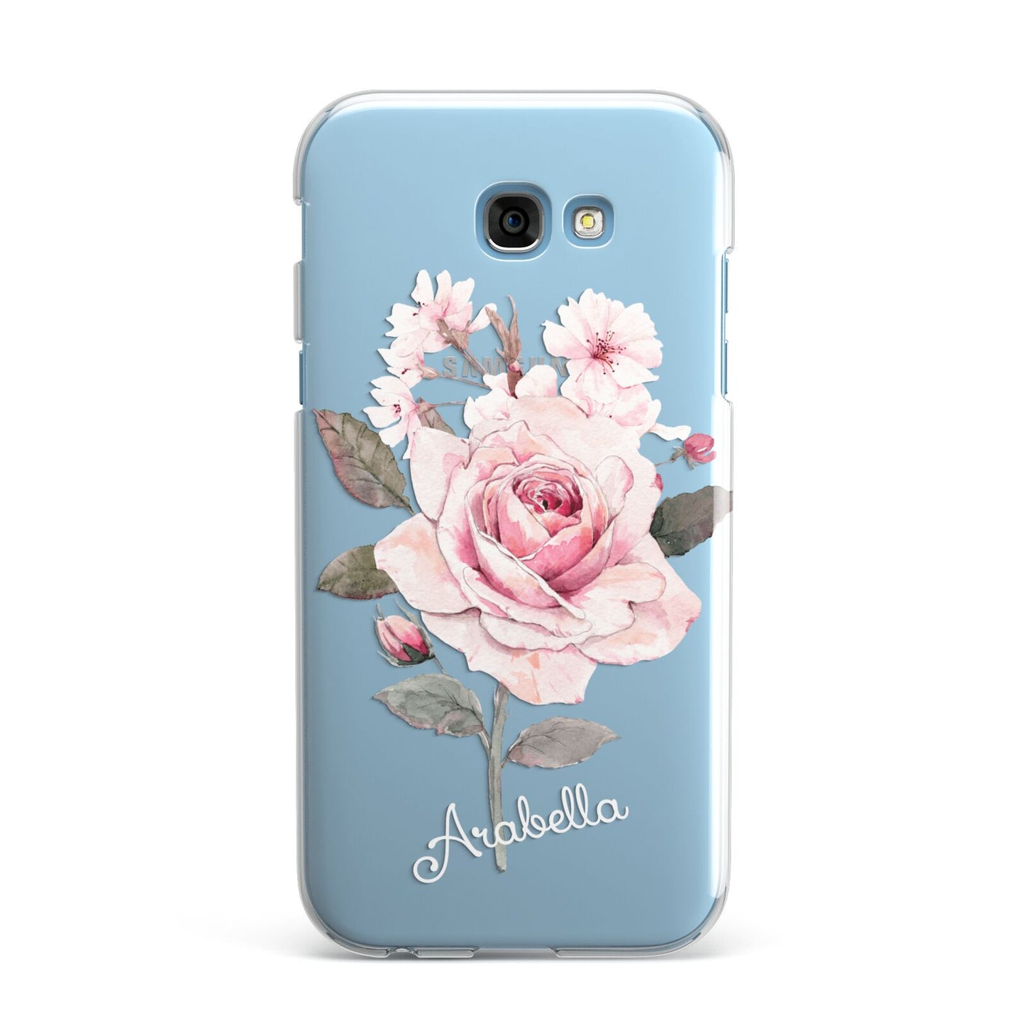 Personalised Rose with Name Samsung Galaxy A7 2017 Case