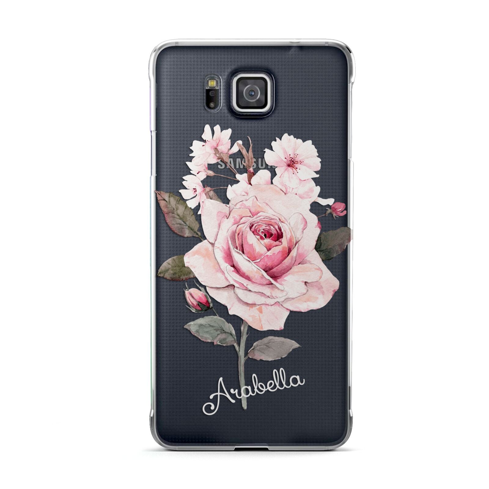 Personalised Rose with Name Samsung Galaxy Alpha Case