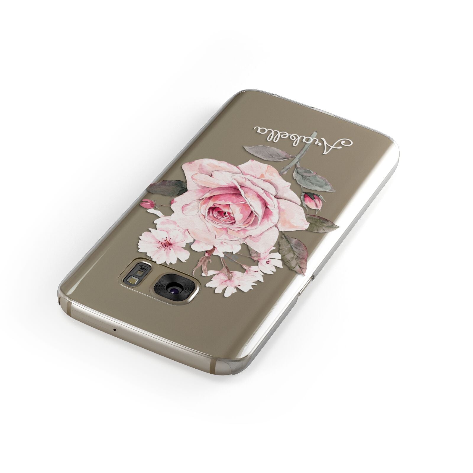 Personalised Rose with Name Samsung Galaxy Case Front Close Up