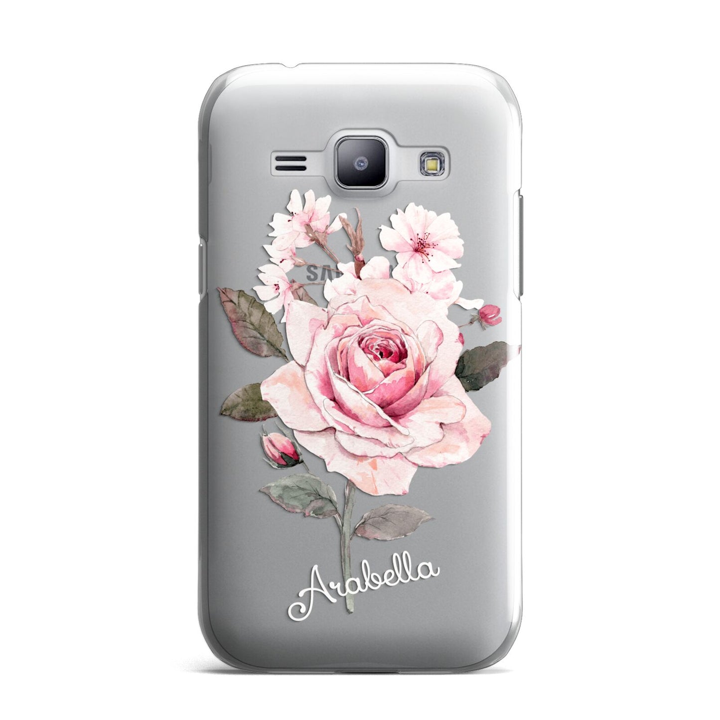 Personalised Rose with Name Samsung Galaxy J1 2015 Case