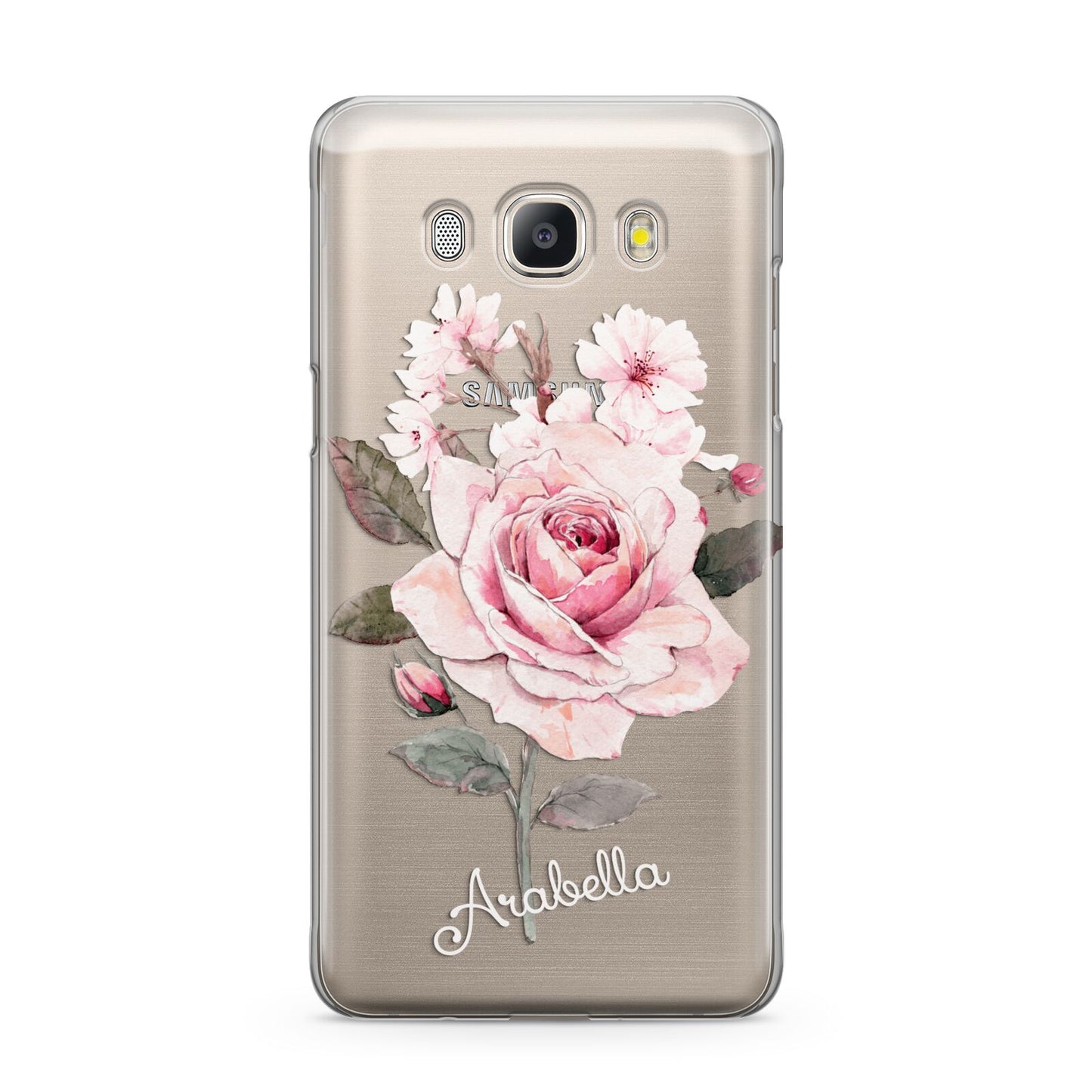 Personalised Rose with Name Samsung Galaxy J5 2016 Case