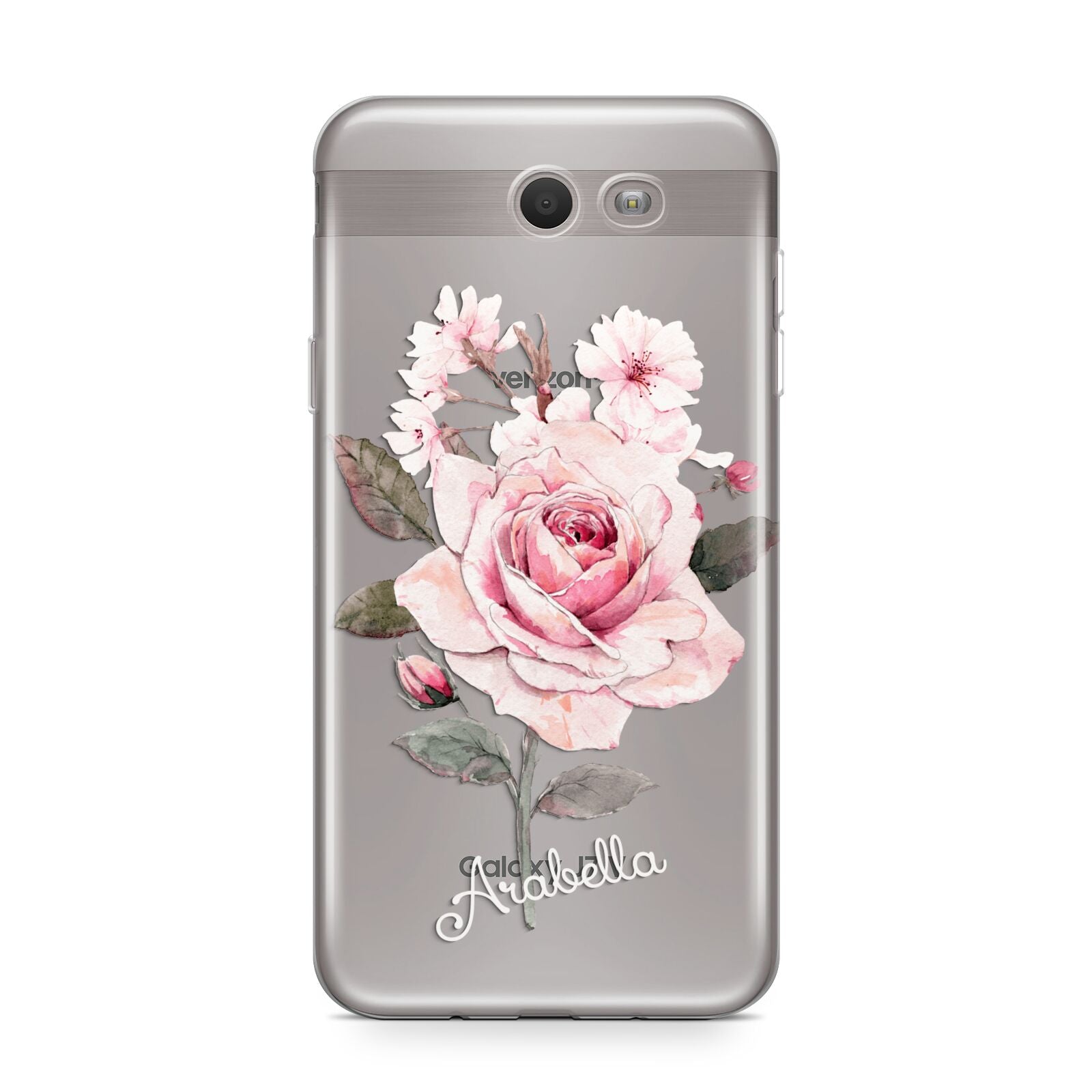 Personalised Rose with Name Samsung Galaxy J7 2017 Case