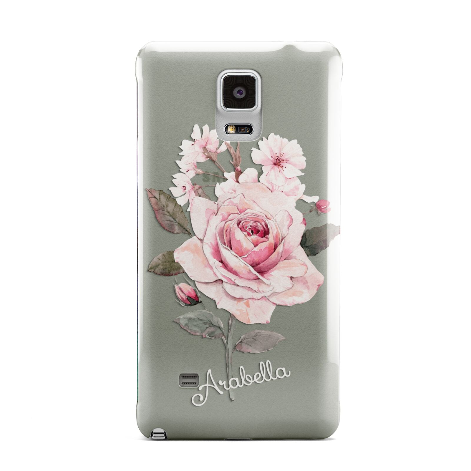 Personalised Rose with Name Samsung Galaxy Note 4 Case