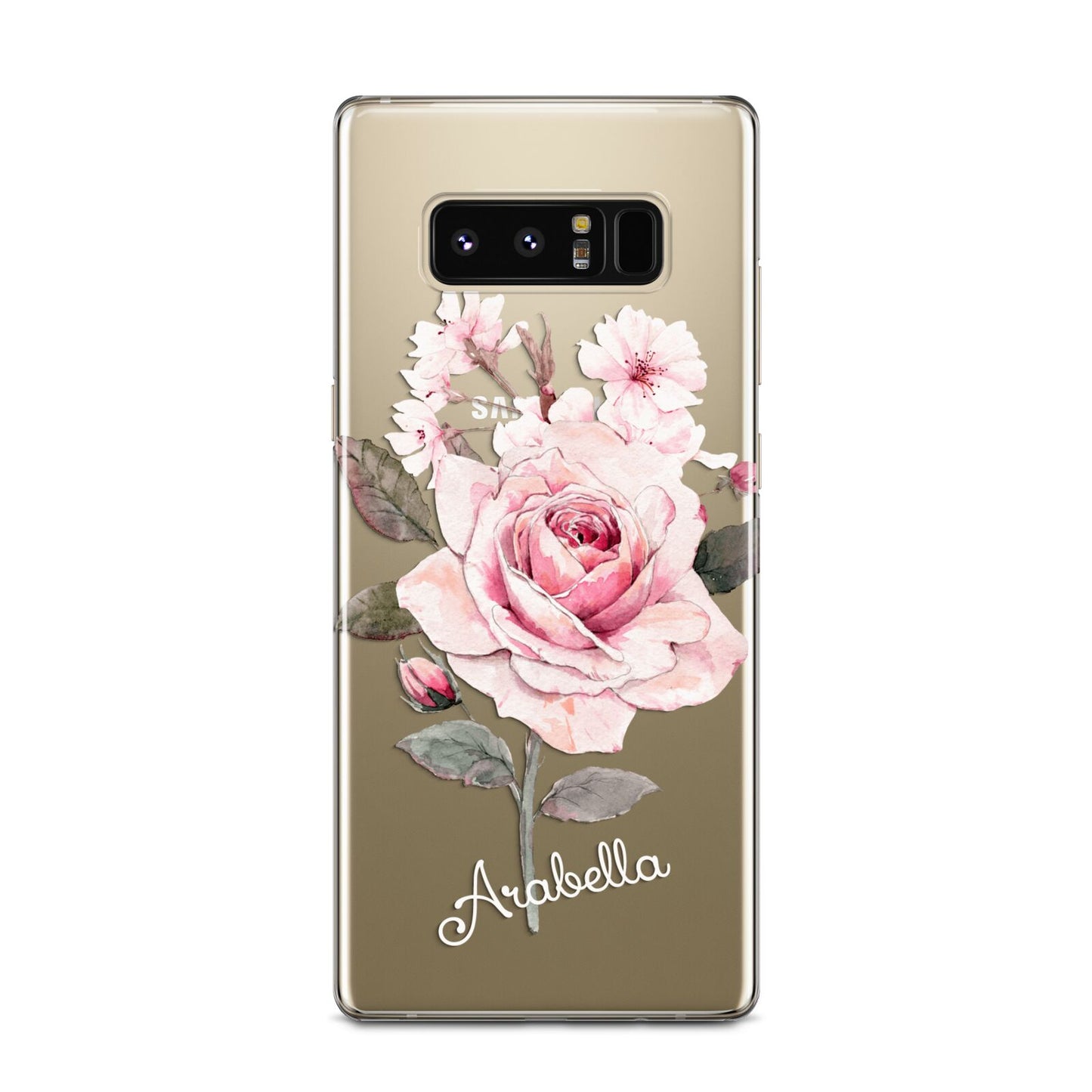 Personalised Rose with Name Samsung Galaxy Note 8 Case