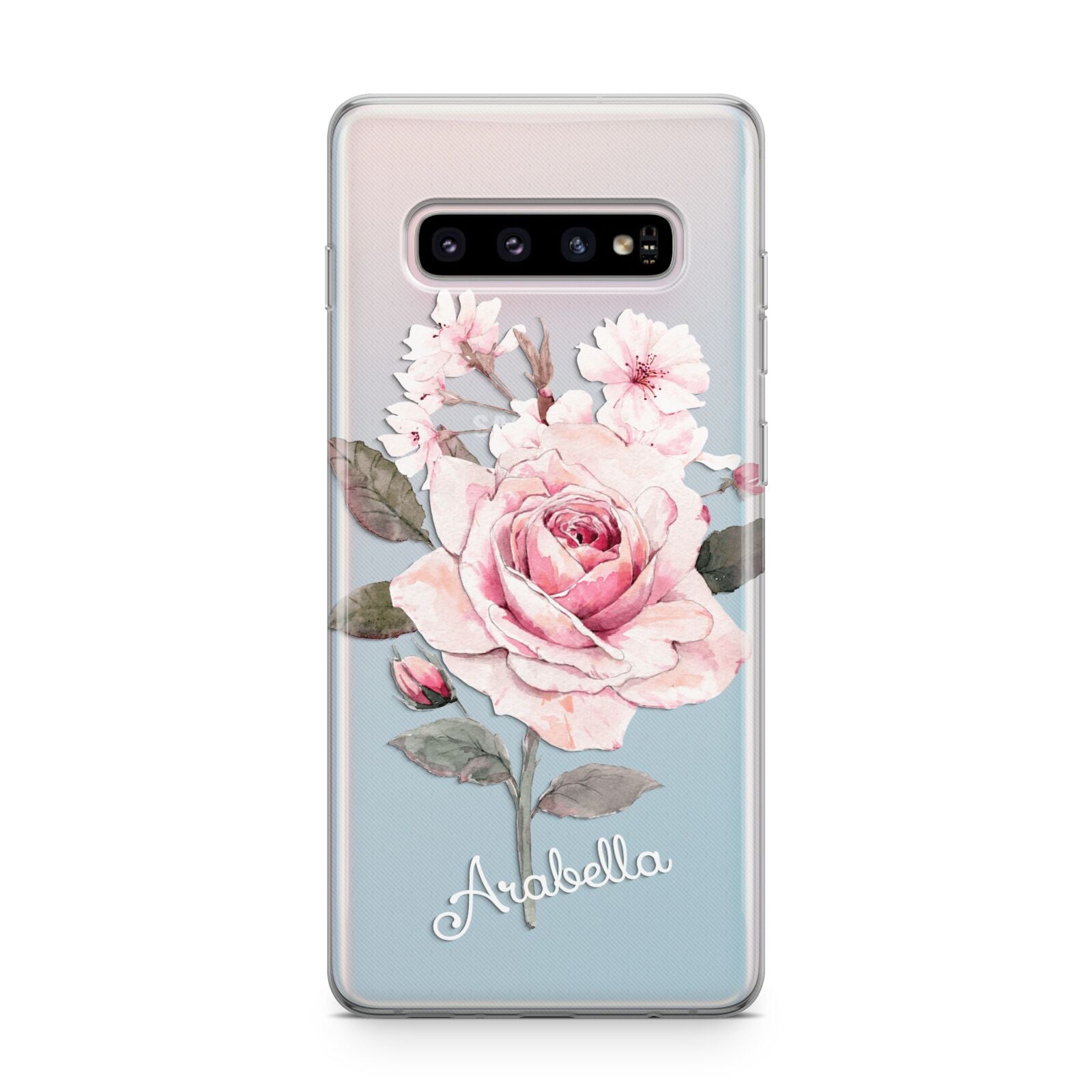 Personalised Rose with Name Samsung Galaxy S10 Plus Case