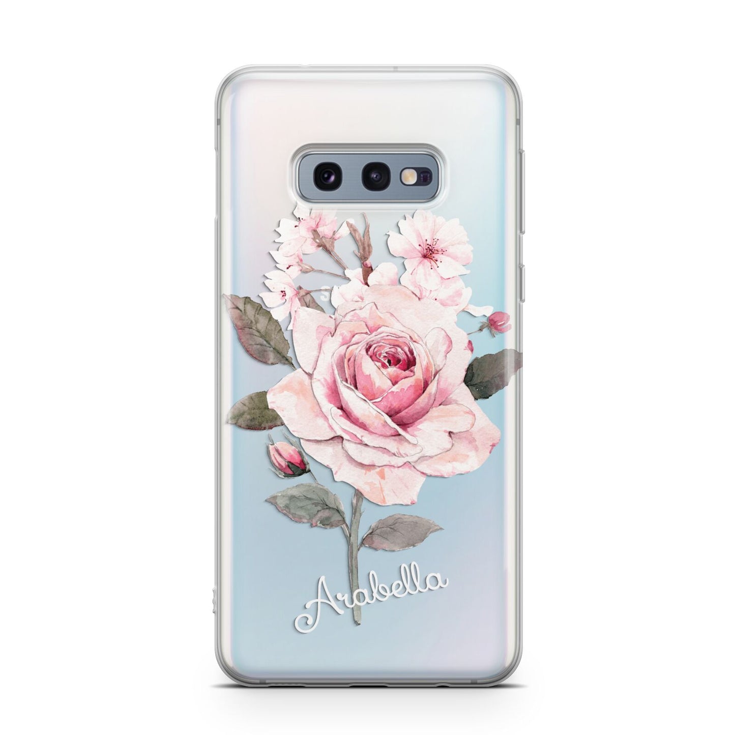 Personalised Rose with Name Samsung Galaxy S10E Case