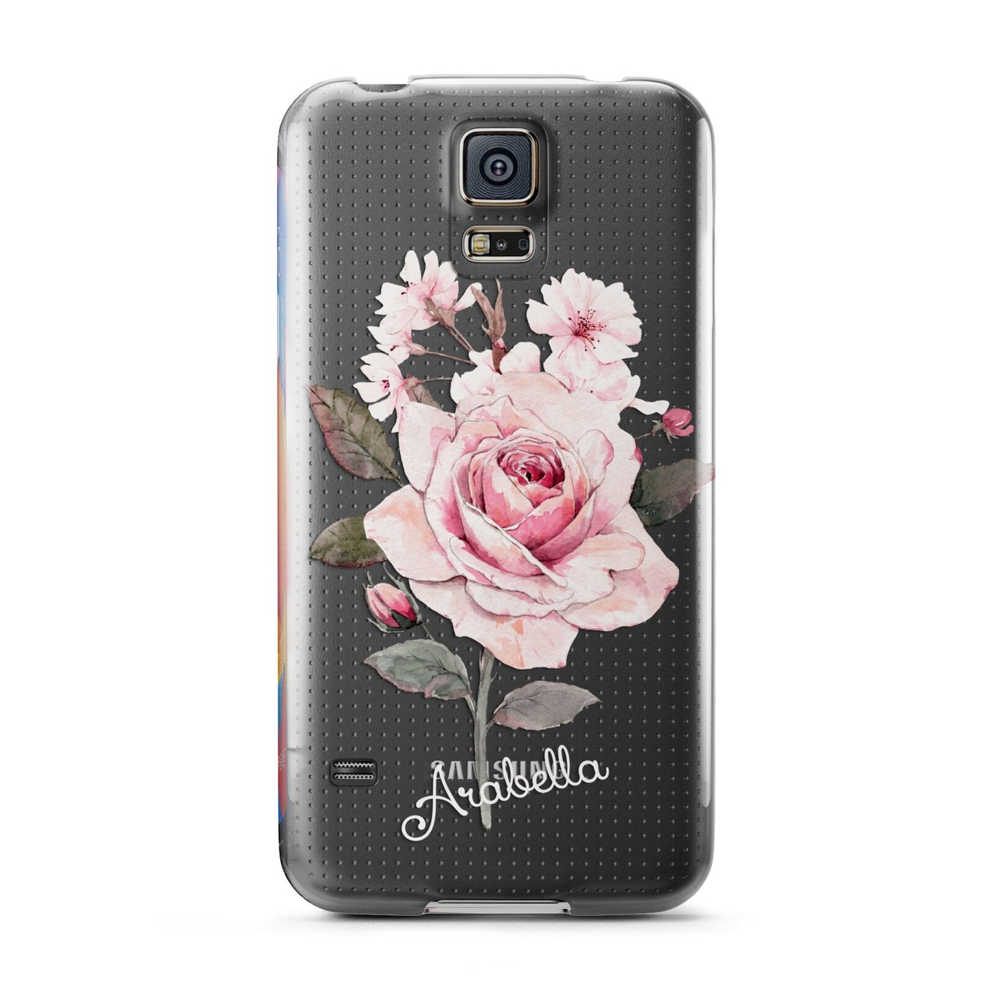 Personalised Rose with Name Samsung Galaxy S5 Case