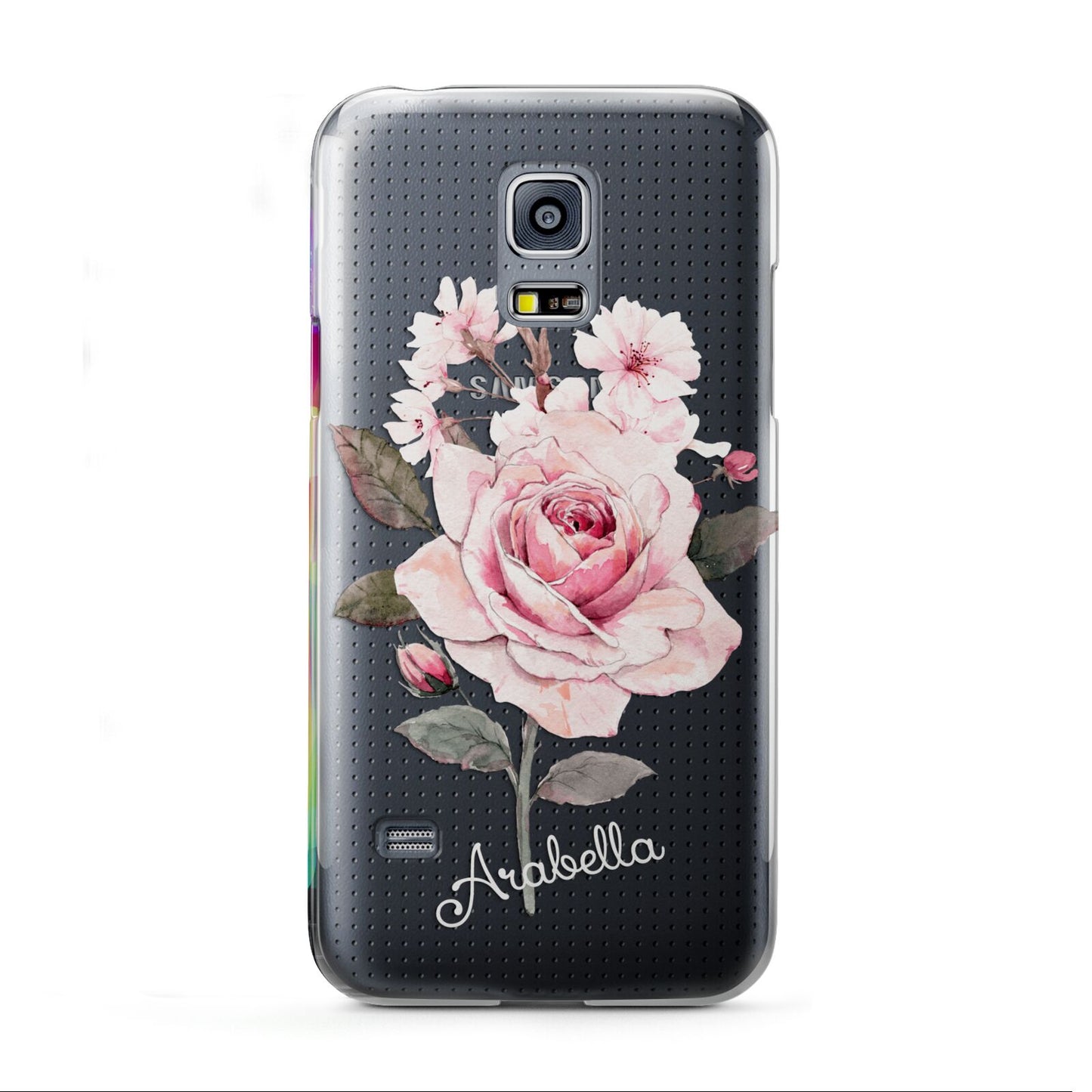 Personalised Rose with Name Samsung Galaxy S5 Mini Case