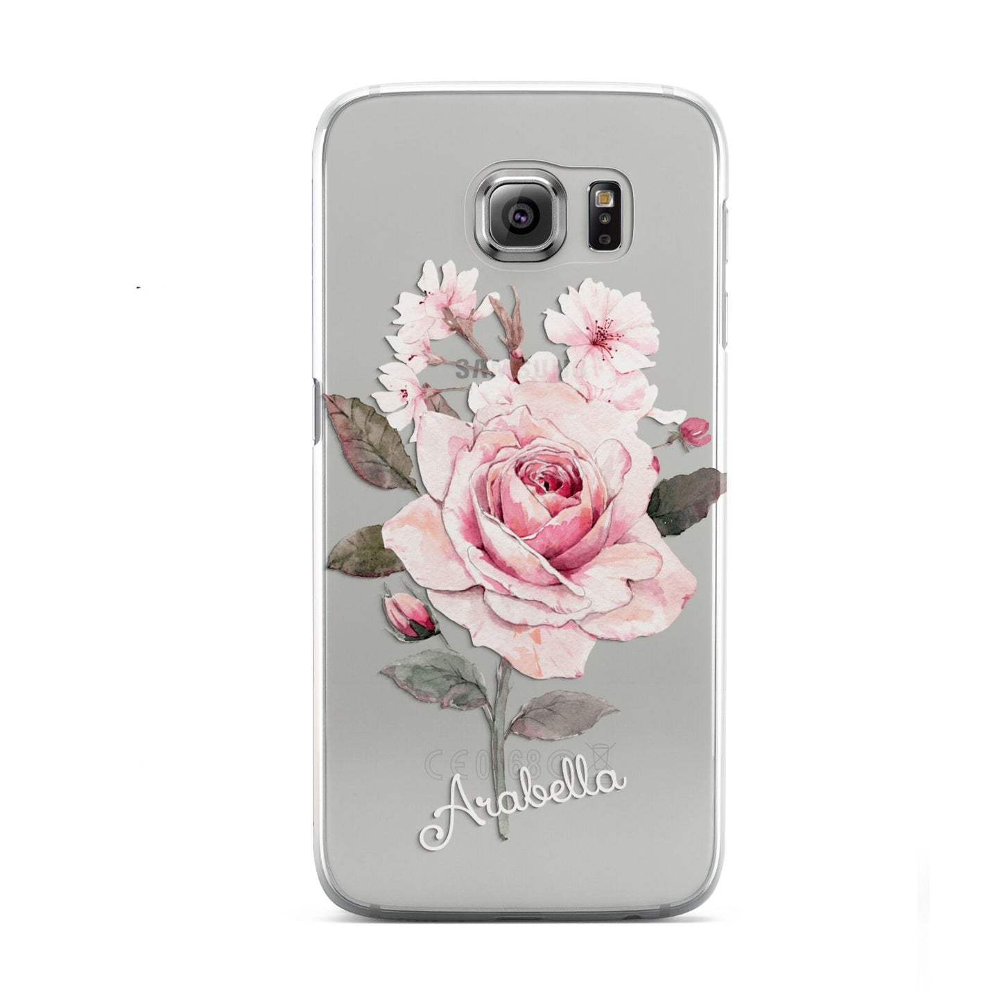 Personalised Rose with Name Samsung Galaxy S6 Case