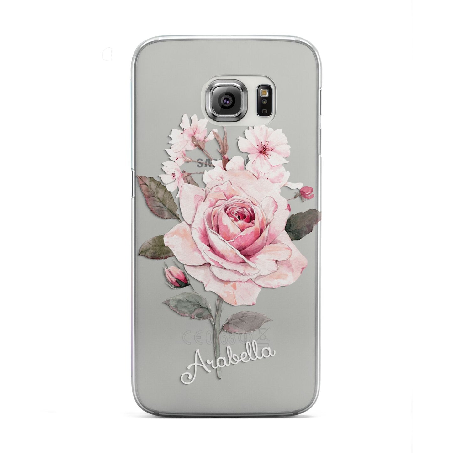 Personalised Rose with Name Samsung Galaxy S6 Edge Case