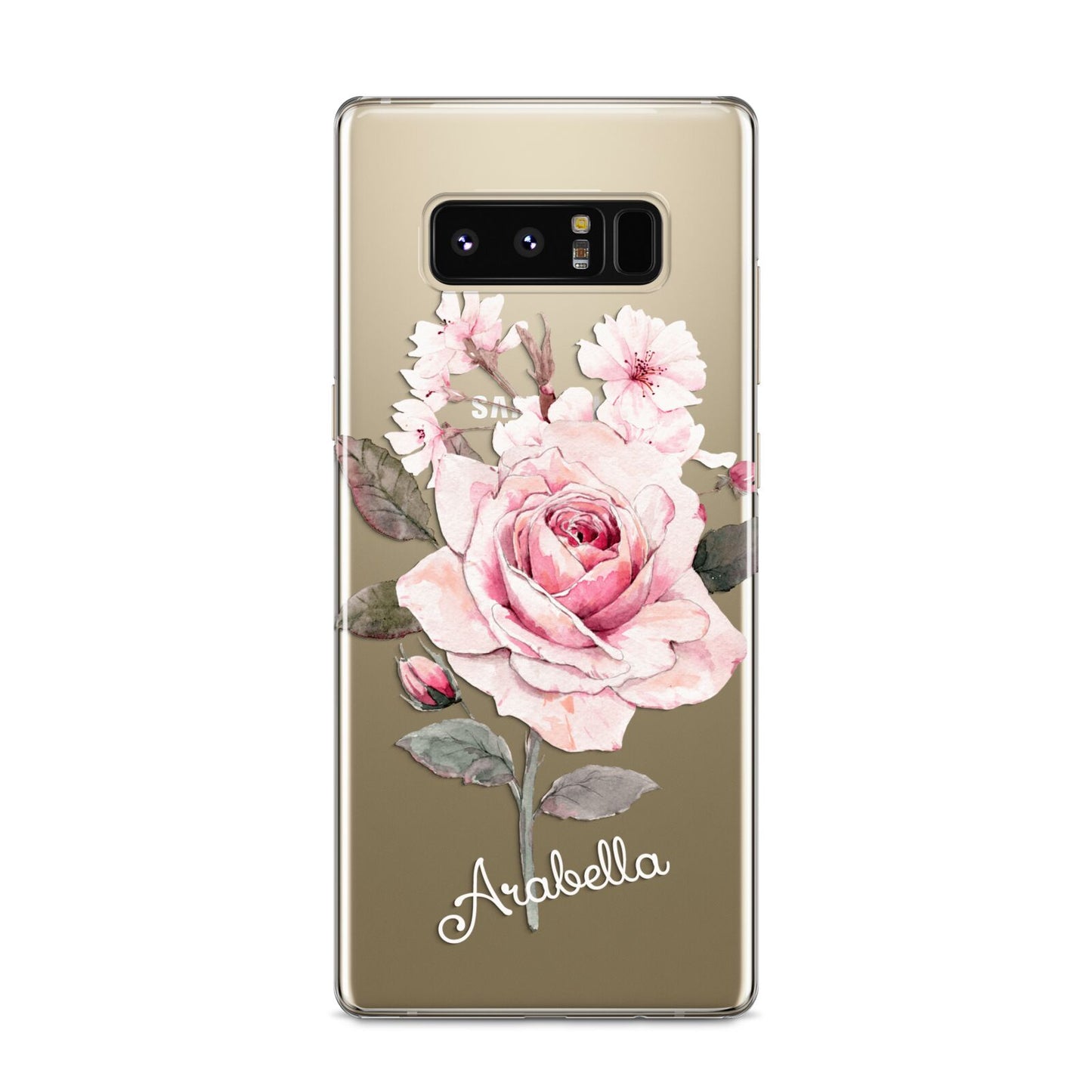 Personalised Rose with Name Samsung Galaxy S8 Case