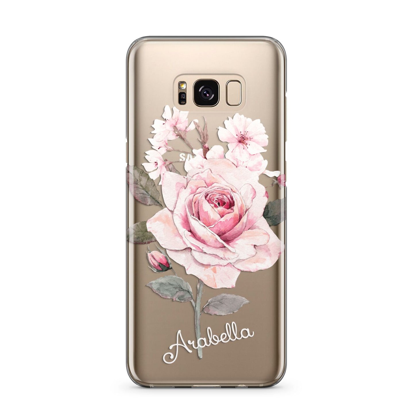 Personalised Rose with Name Samsung Galaxy S8 Plus Case