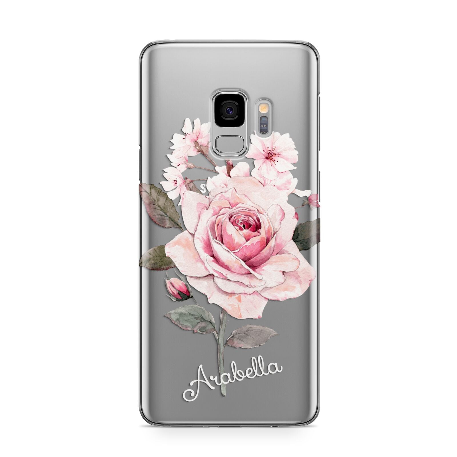 Personalised Rose with Name Samsung Galaxy S9 Case