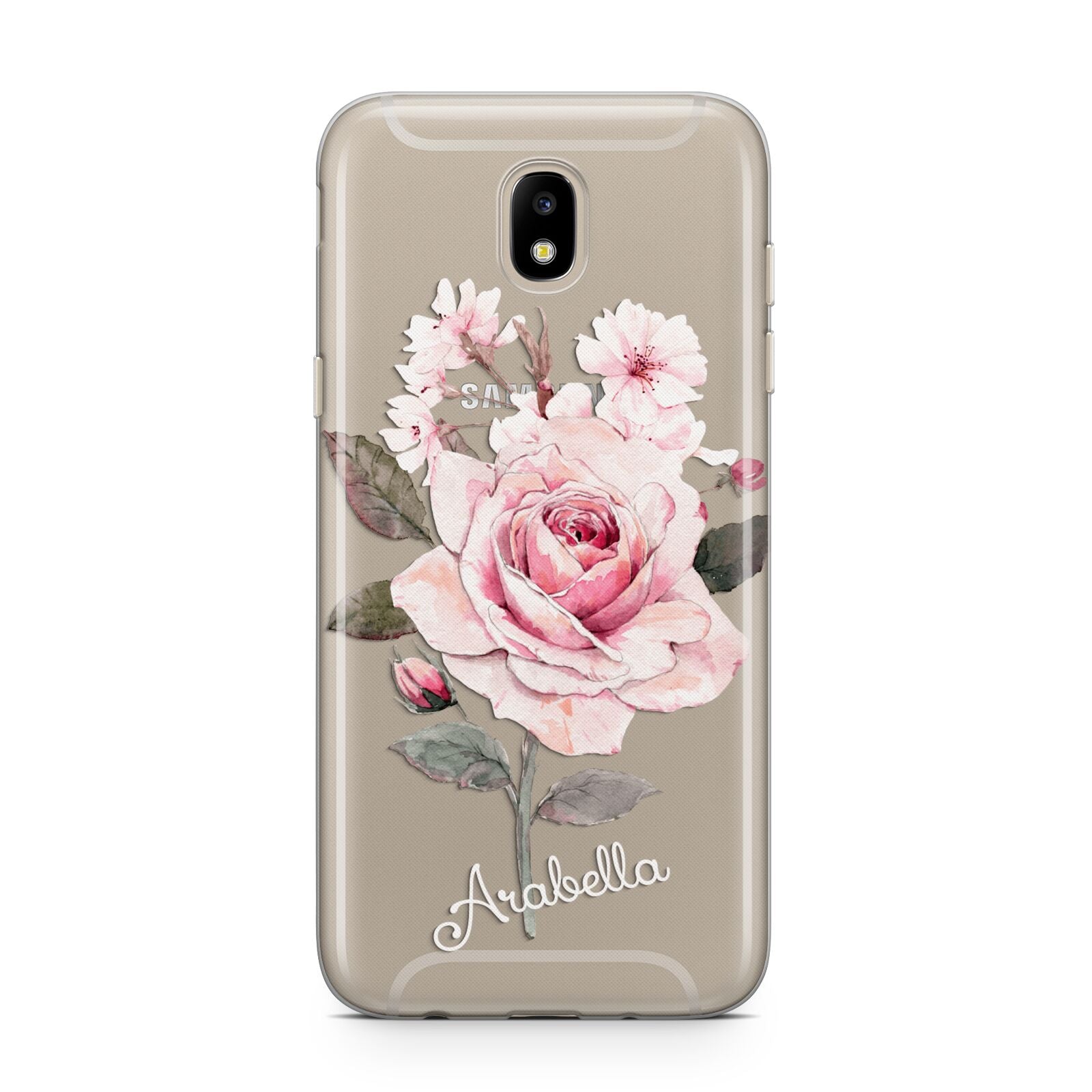 Personalised Rose with Name Samsung J5 2017 Case