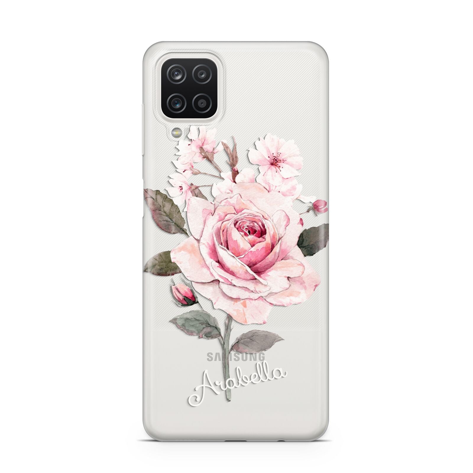 Personalised Rose with Name Samsung M12 Case