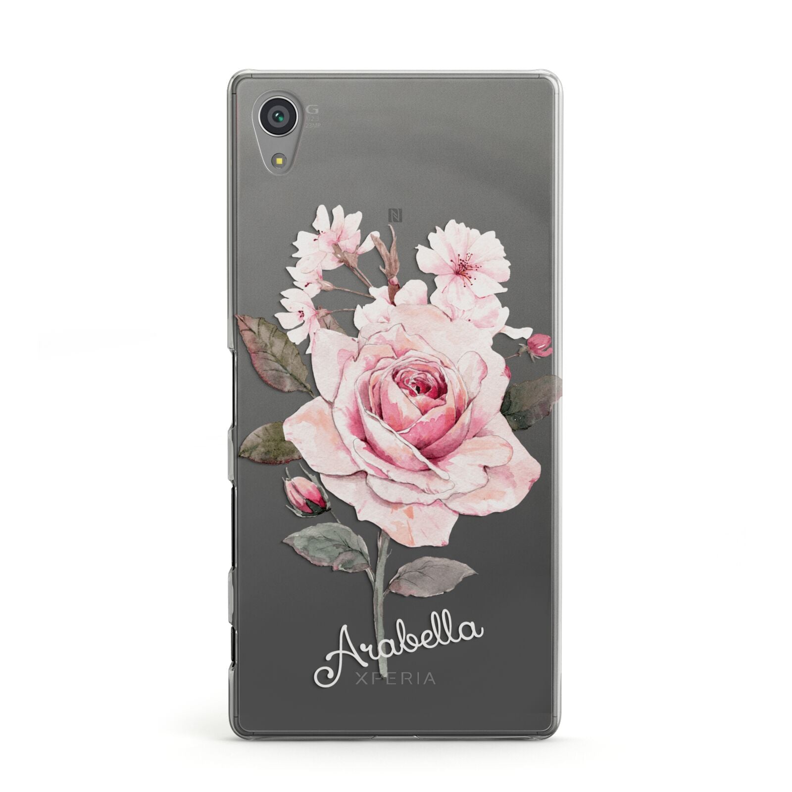 Personalised Rose with Name Sony Xperia Case