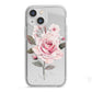 Personalised Rose with Name iPhone 13 Mini TPU Impact Case with White Edges