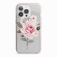 Personalised Rose with Name iPhone 13 Pro TPU Impact Case with Pink Edges