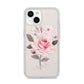 Personalised Rose with Name iPhone 14 Clear Tough Case Starlight