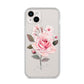 Personalised Rose with Name iPhone 14 Plus Clear Tough Case Starlight