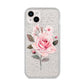 Personalised Rose with Name iPhone 14 Plus Glitter Tough Case Starlight